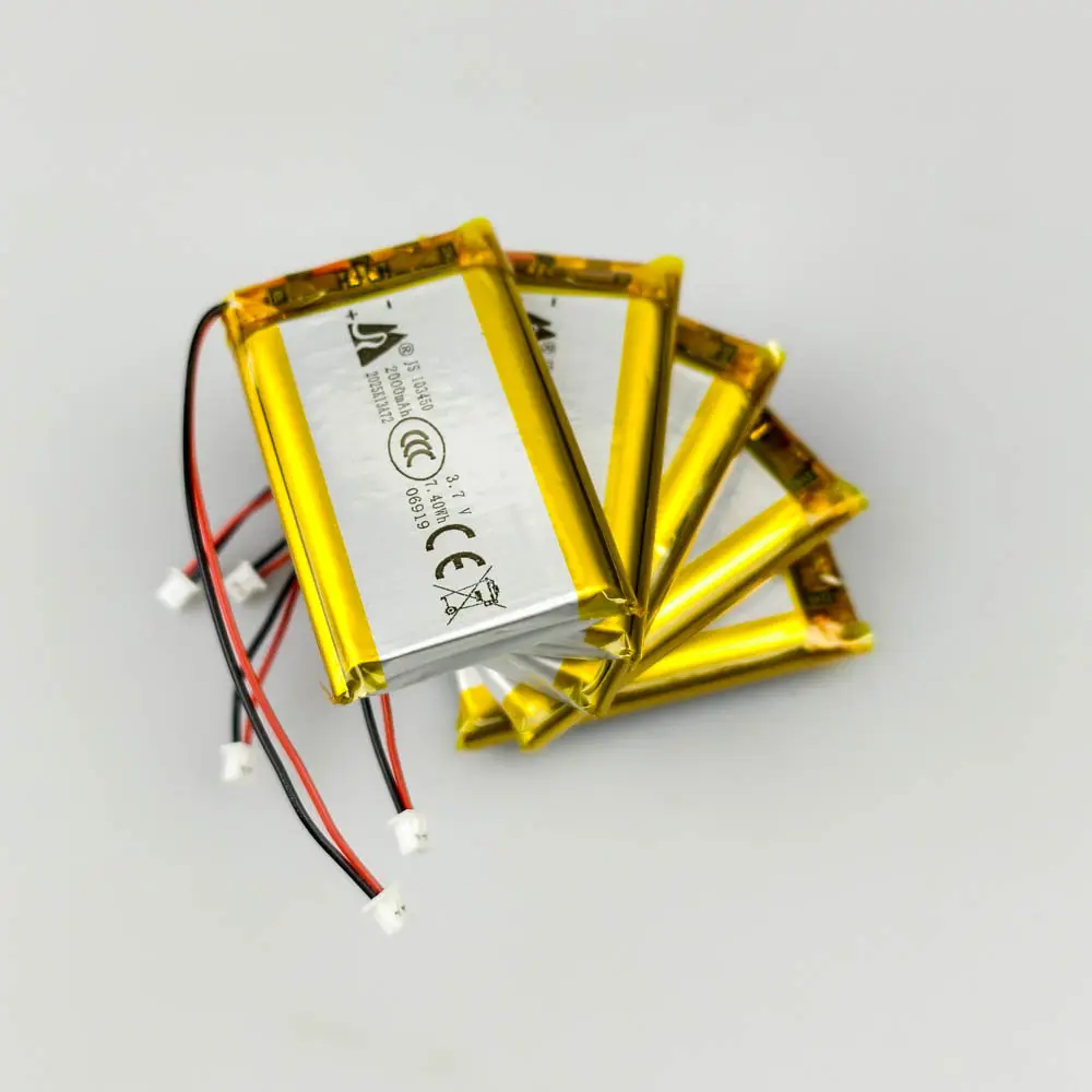 Custom 103450 3.7V 1800mAh-2000mAh Li-Po Battery – Slim Polymer Battery Pack 1
