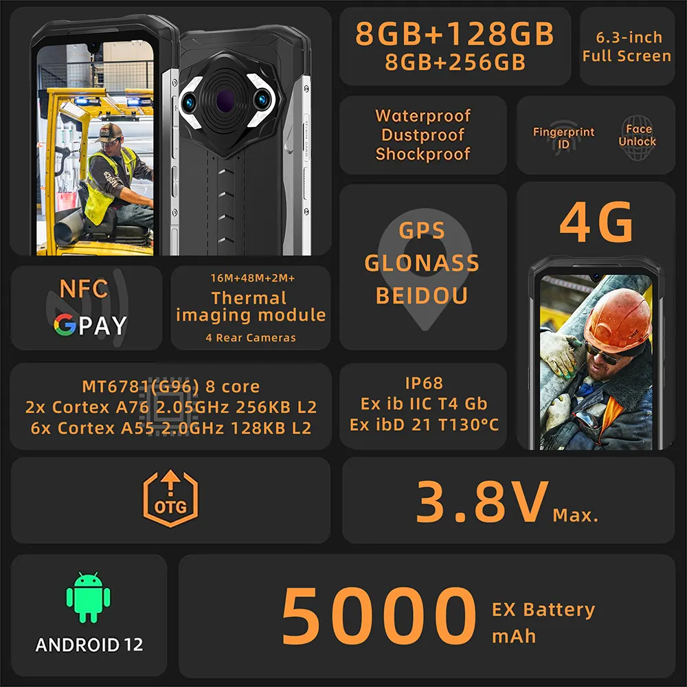 Intrinsic Safe Mobile Phone Price Unicorn 9 - for Business - Dorland 6