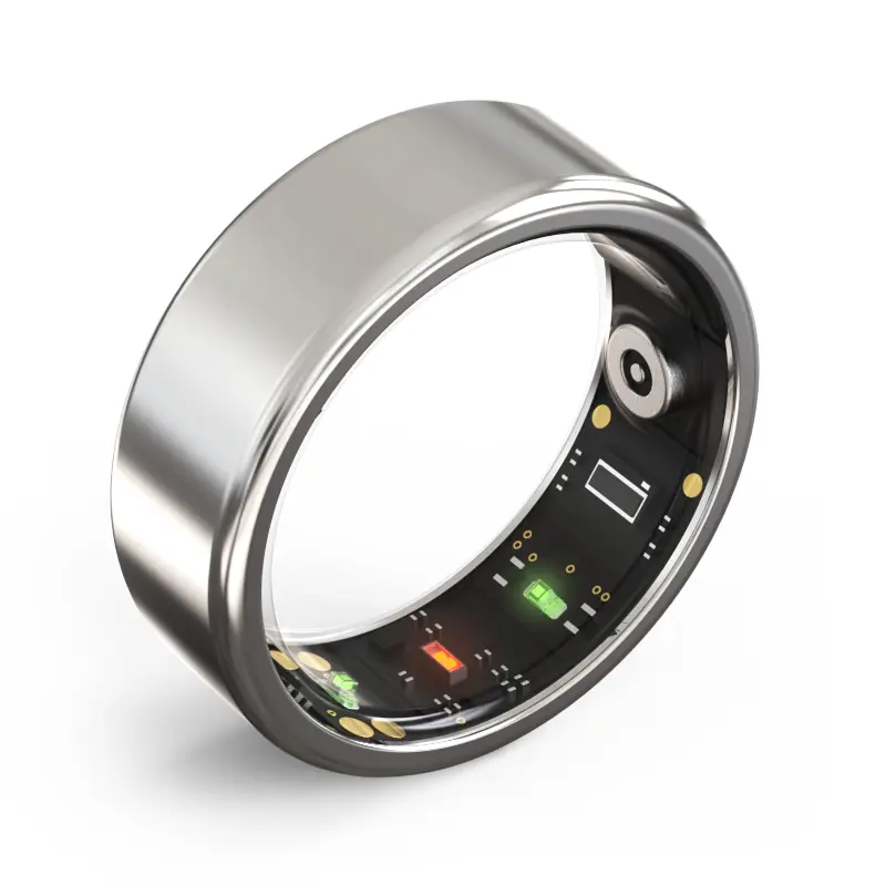 Smart Ring with Time Display Silver - - Goodway 2