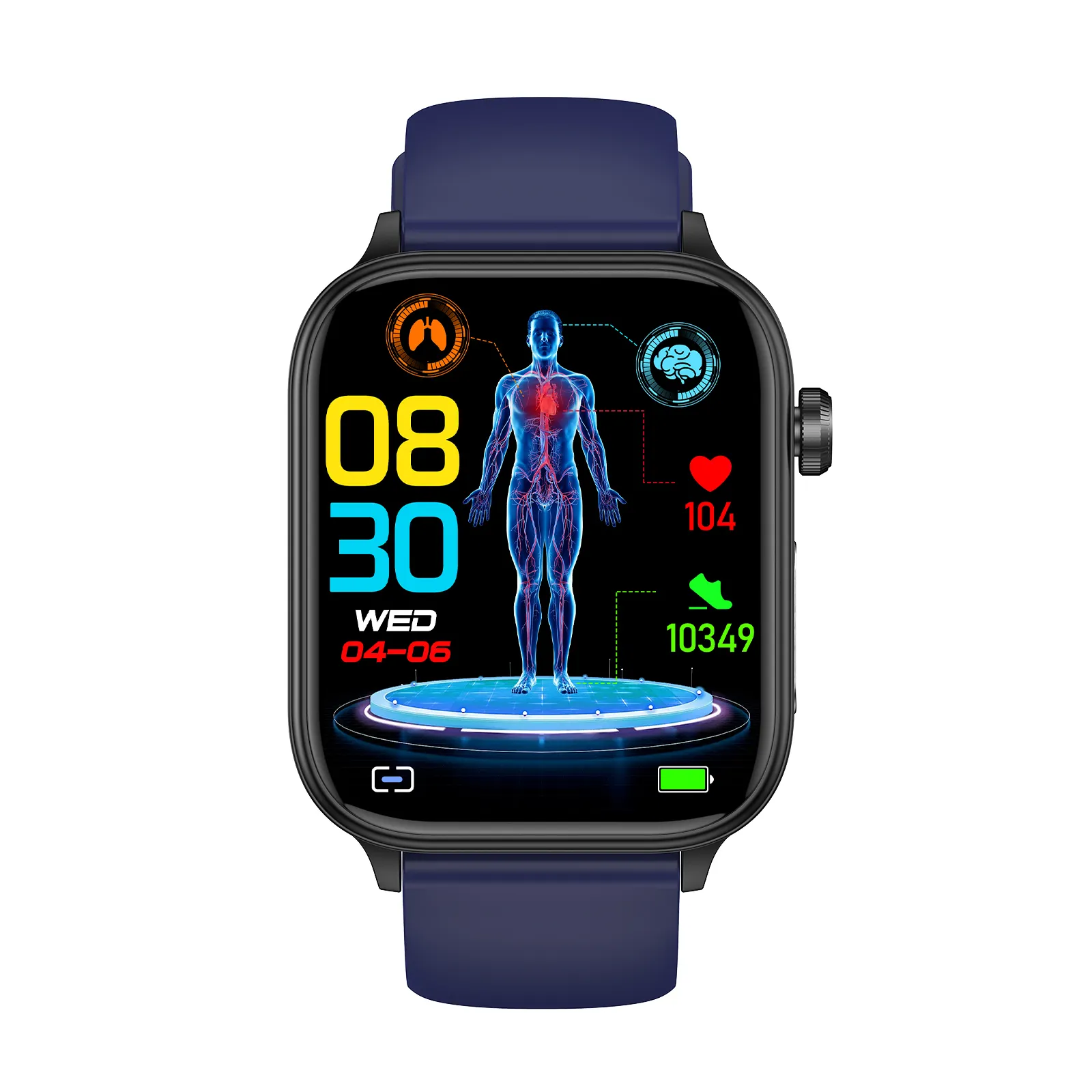 Smart Watch Blood Pressure Suppliers Shell: Plastic+stainless Steel Bottom Shell: PC+ABS+medical 316 Steel Sheet Watch Strap: Environmentally Friendly Silicone/leather Watch Strap 3