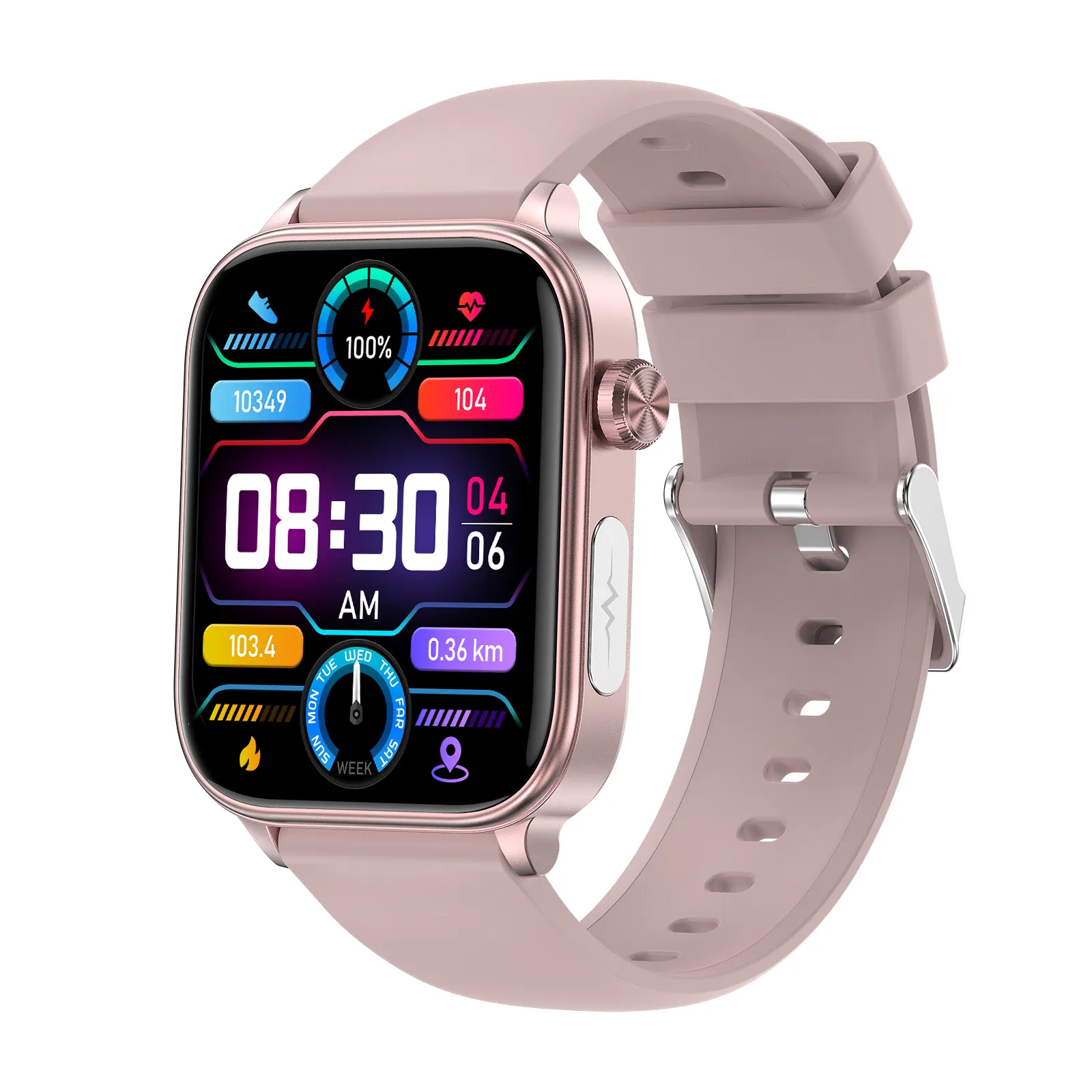 Smart Watch Blood Pressure Suppliers Shell: Plastic+stainless Steel Bottom Shell: PC+ABS+medical 316 Steel Sheet Watch Strap: Environmentally Friendly Silicone/leather Watch Strap 5