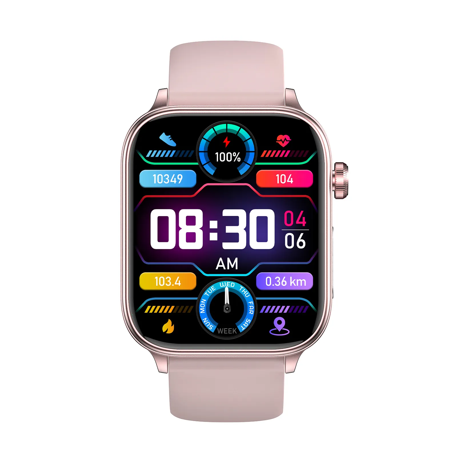 Smart Watch Blood Pressure Suppliers Shell: Plastic+stainless Steel Bottom Shell: PC+ABS+medical 316 Steel Sheet Watch Strap: Environmentally Friendly Silicone/leather Watch Strap 6