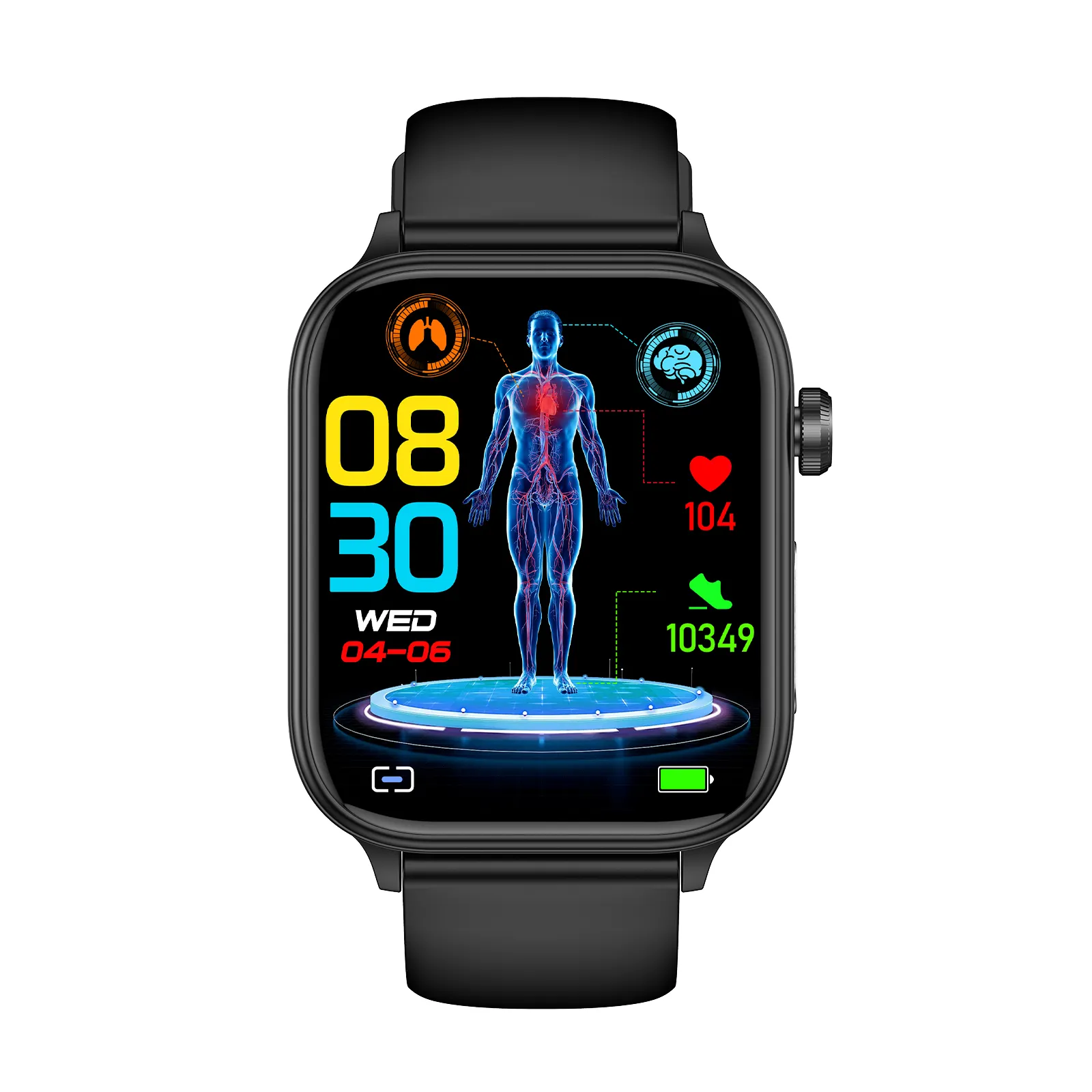 Smart Watch Blood Pressure Suppliers Shell: Plastic+stainless Steel Bottom Shell: PC+ABS+medical 316 Steel Sheet Watch Strap: Environmentally Friendly Silicone/leather Watch Strap 11