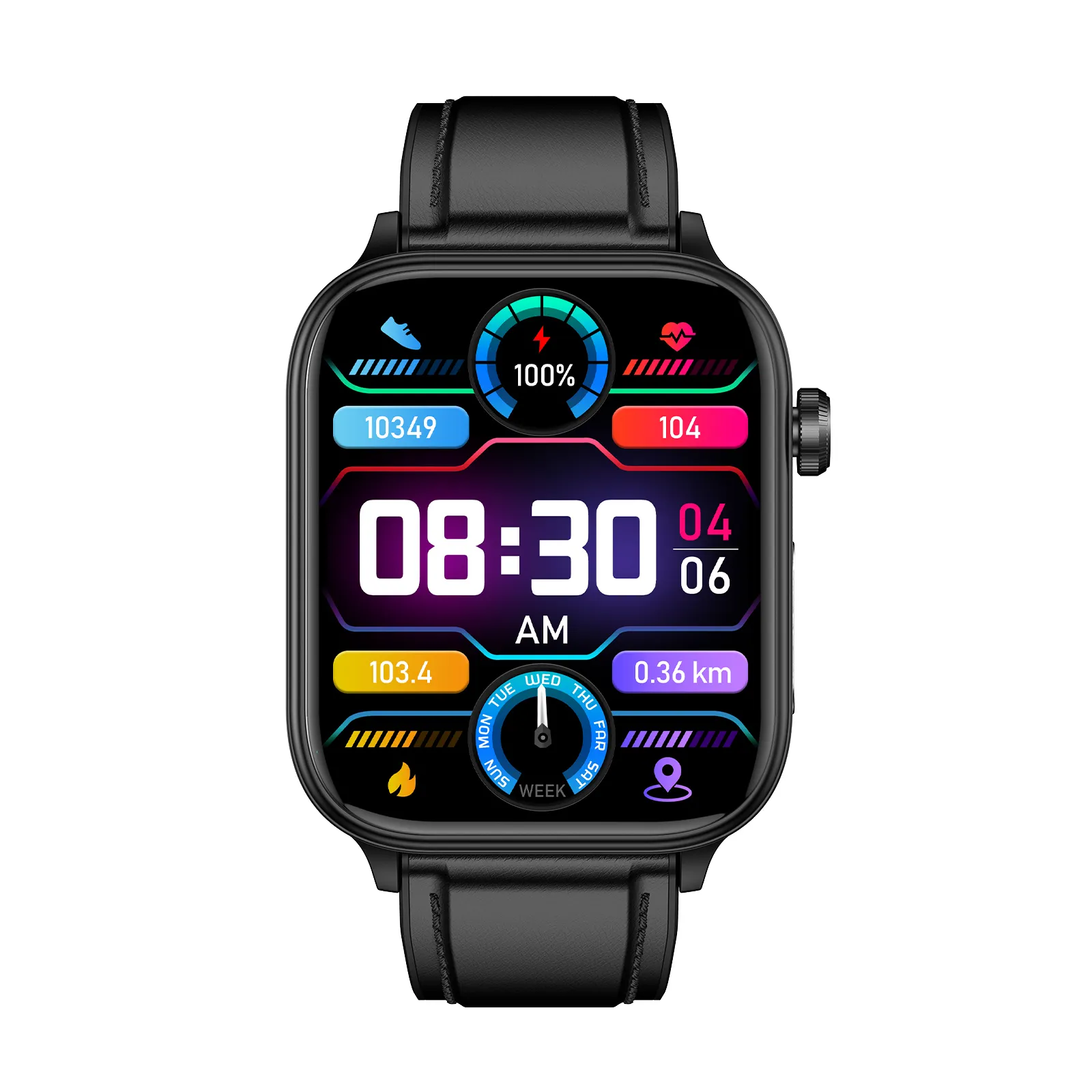 Smart Watch Blood Pressure Suppliers Shell: Plastic+stainless Steel Bottom Shell: PC+ABS+medical 316 Steel Sheet Watch Strap: Environmentally Friendly Silicone/leather Watch Strap 14