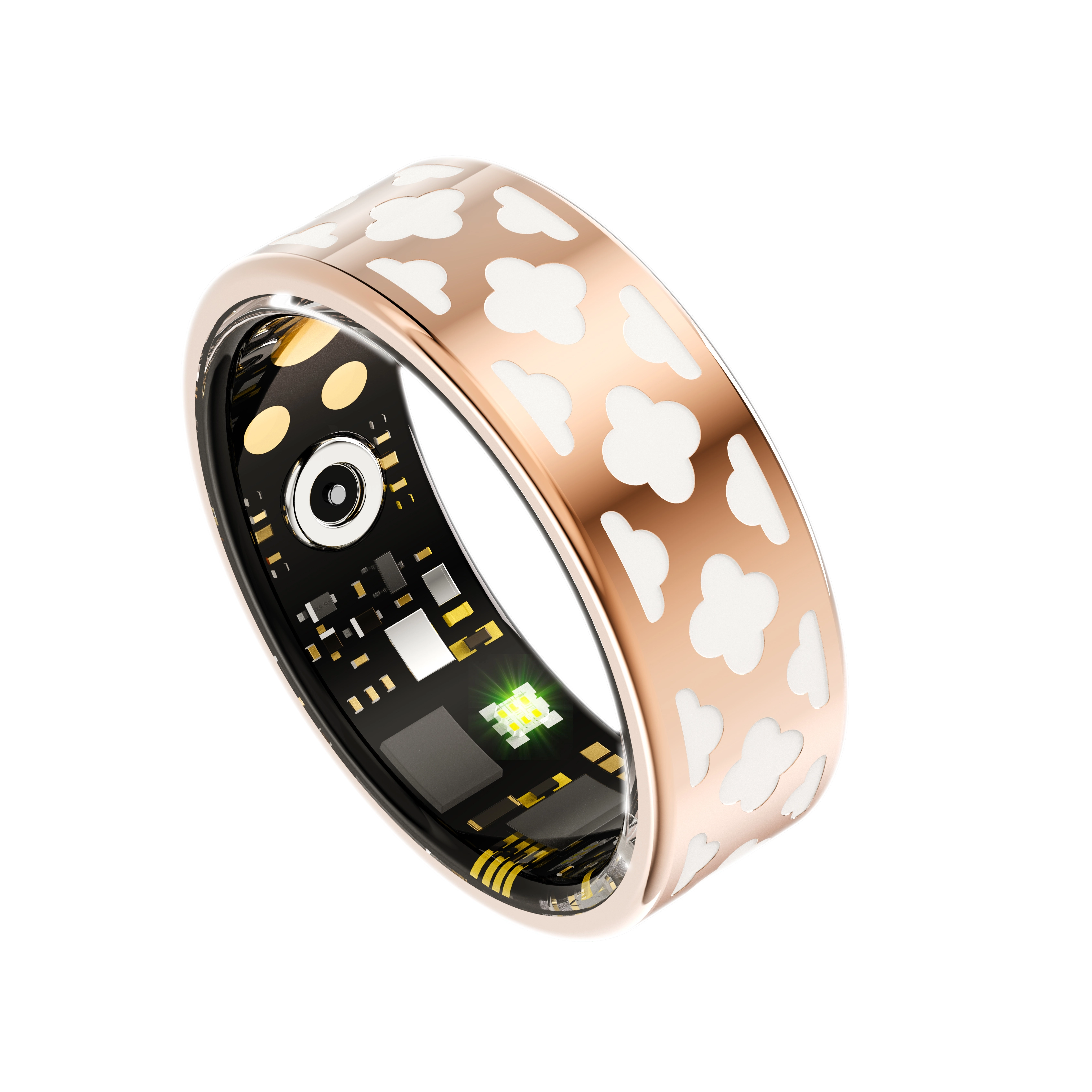 Anillo inteligente (Paso, distancia, conteo de calorías Frecuencia cardíaca, Presión arterial, Oxígeno en sangre, Monitoreo del sueño, Cámara remota) R10M Goodway 1