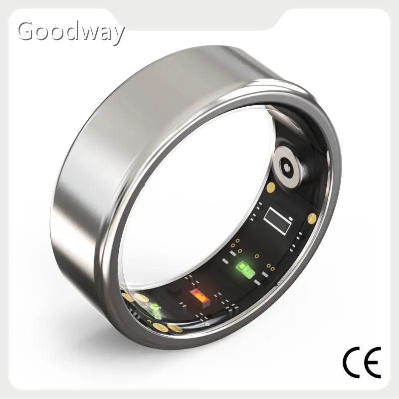 Smart Ring with Time Display Silver - - Goodway 1