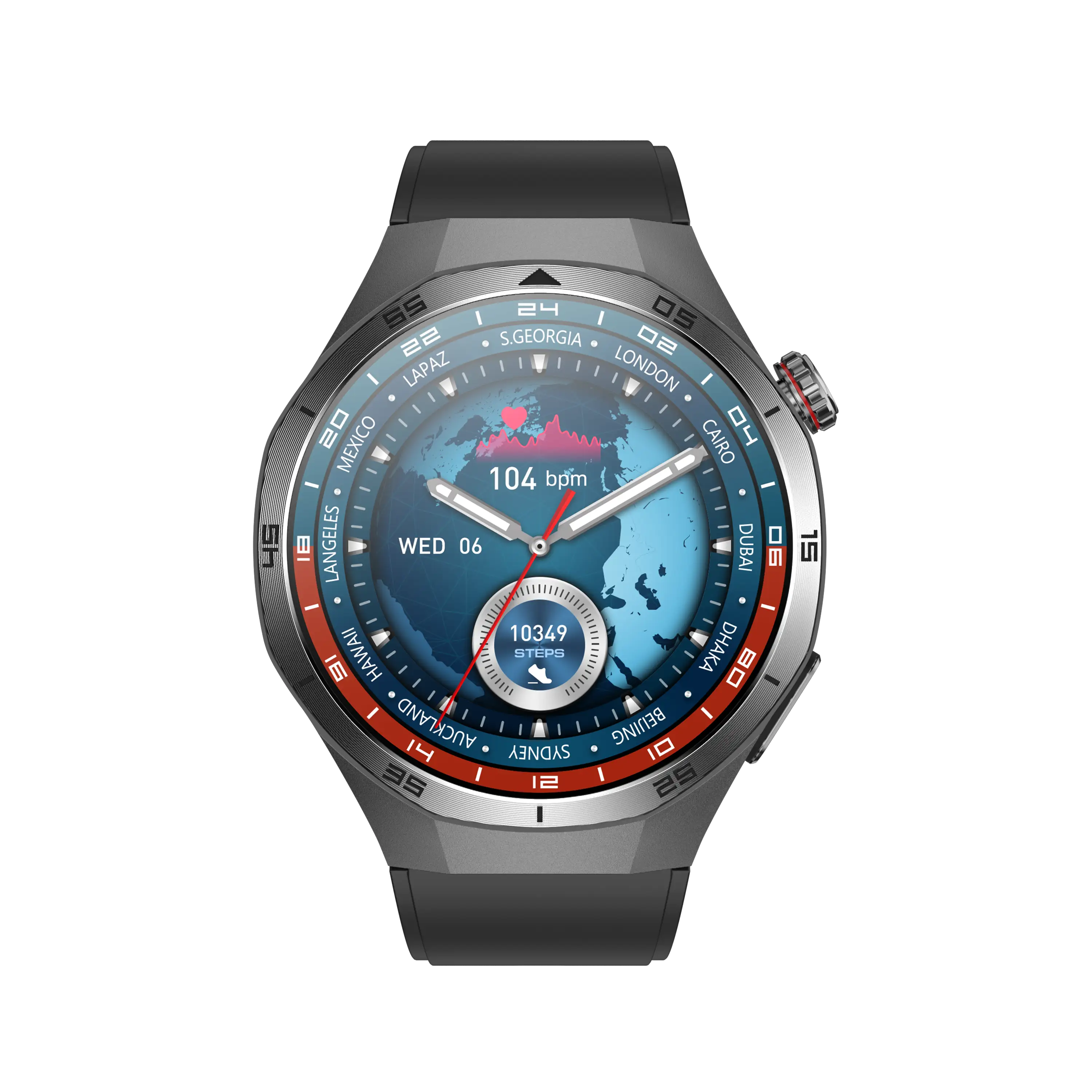 ساعة ذكية من Goodway Bluetooth مع ECG ، شاشة AMOLED & مراقبة الصحة ET456 1