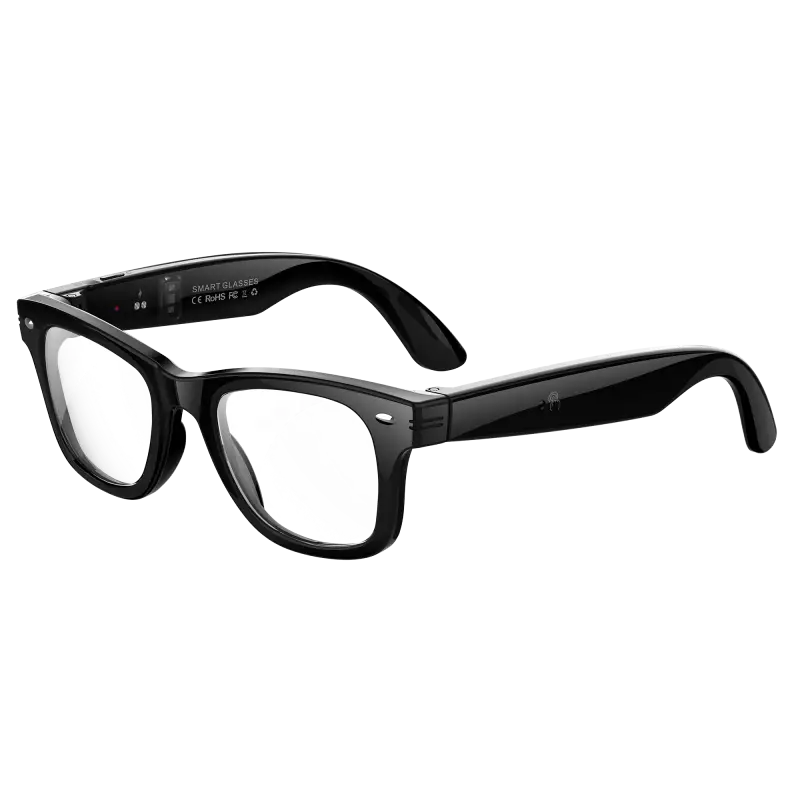 Gafas inteligentes W300 AI para proyectos OEM/ODM con monitorización de frecuencia cardíaca, oxígeno en sangre, rayos UV y temperatura
