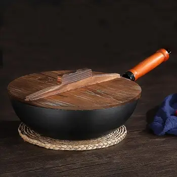 Qianzan Carbon Steel Pots and Pans Set Fine Cast Iron Carbon Steel Pots and Pans Setwholesale 5