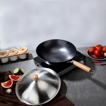Qianzan Carbon Steel Pots and Pans Set Fine Cast Iron Carbon Steel Pots and Pans Setwholesale 6
