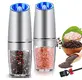 Qianzan Gravity Electric Salt and Pepper Grinder Set Printing/laser/embossedwholesale 3
