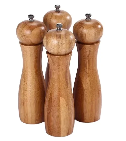 Ama-Bamboo Salt And Pepper Shaker anobuhwaba obuguquguqukayo 1