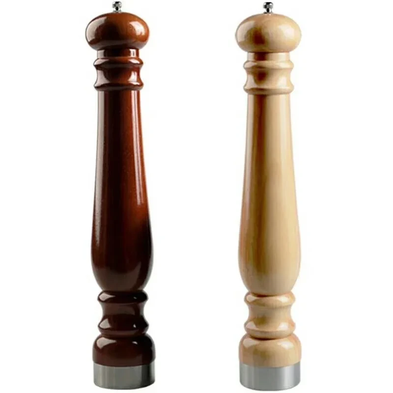 Larger And Taller Salt And Pepper Mills Wooden Chili Grinder Manual Sesame Grinder 1