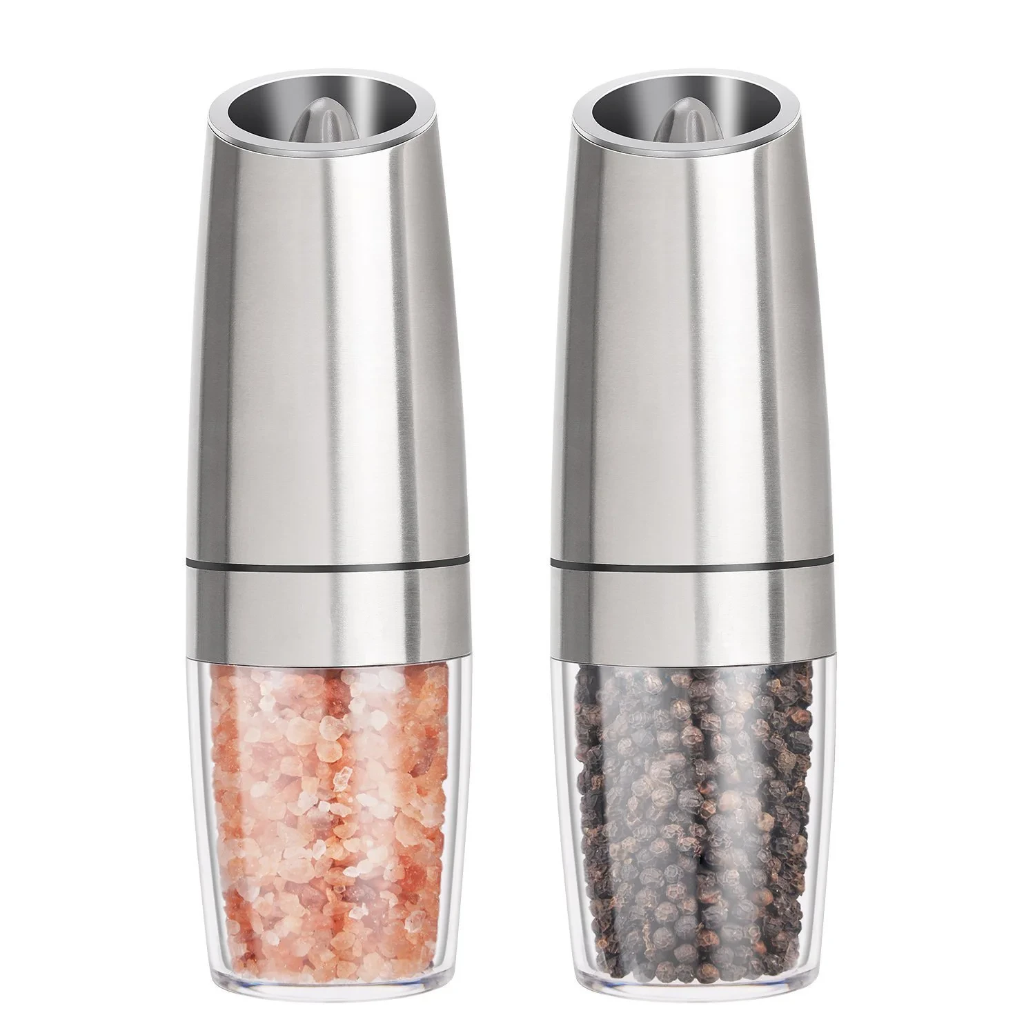 Electric Salt And Pepper Grinder Set,Gravity Electric Pepper Grinder Battery Operated Automatic Salt Grinder With Led Light 1