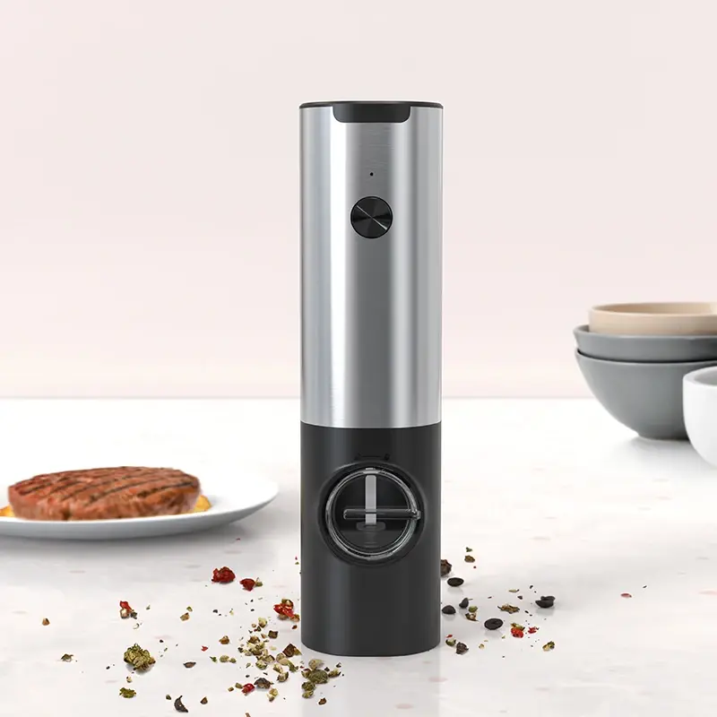 Customizedelectric Pepper Grinder Salt & Pepper Mills Stainless Natural Color 2