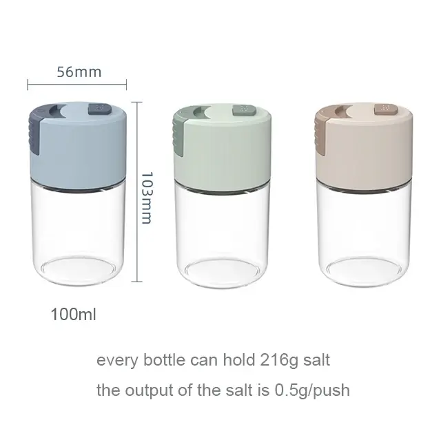 Qianzan Bulk Kitchenware Wholesale 0.5g Limit Quantitative Push-type Salt Shaker Bulk Kitchenware Wholesalefor Sale 3