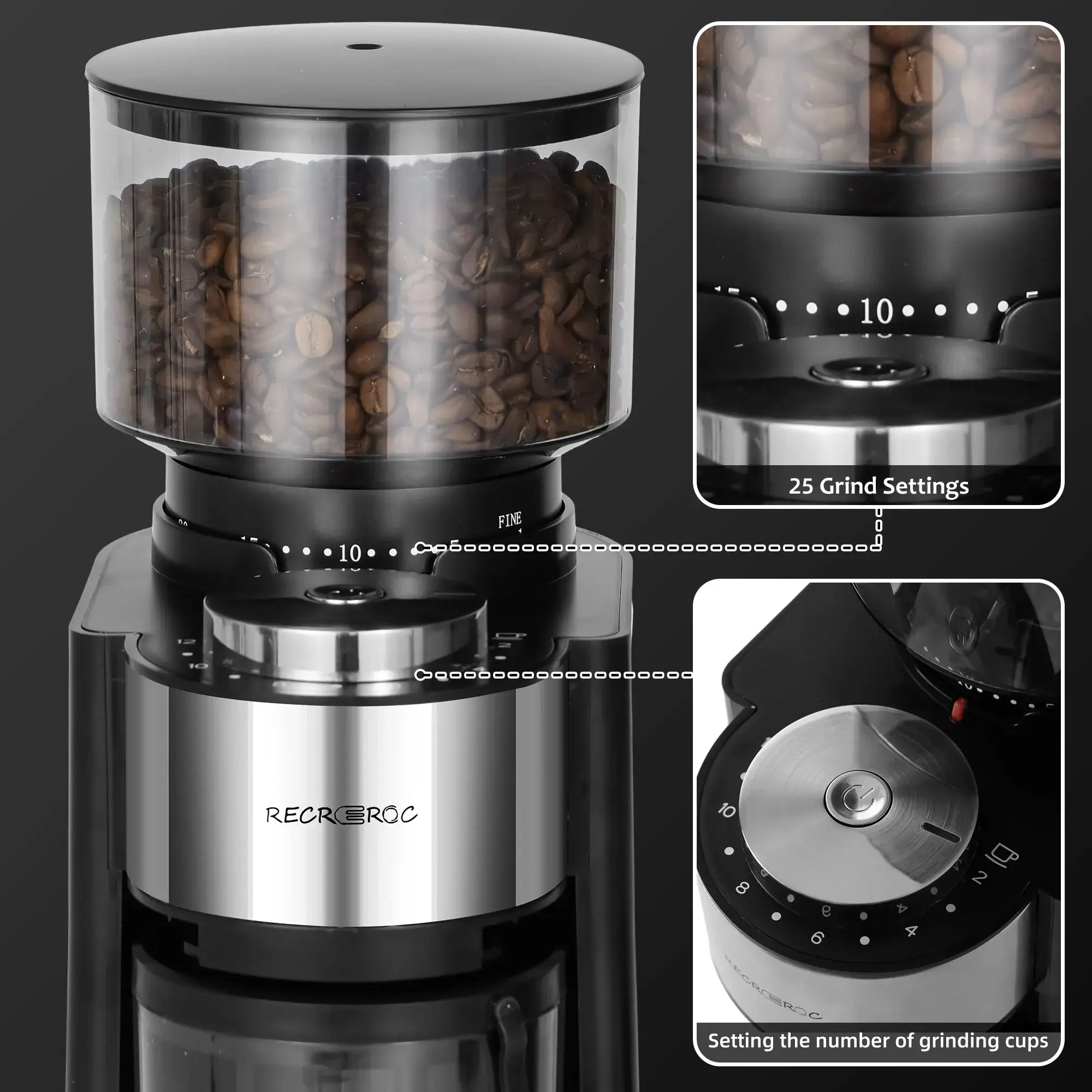 Qianzan Coffee Grinder Manufacturer Electronic Touch Controlcompany 6
