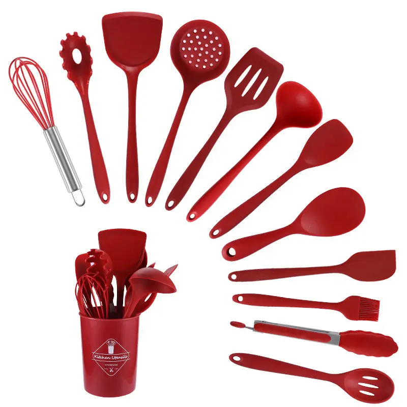 Best Silicone Utensils Food Grade Silicone+PPwholesale 4