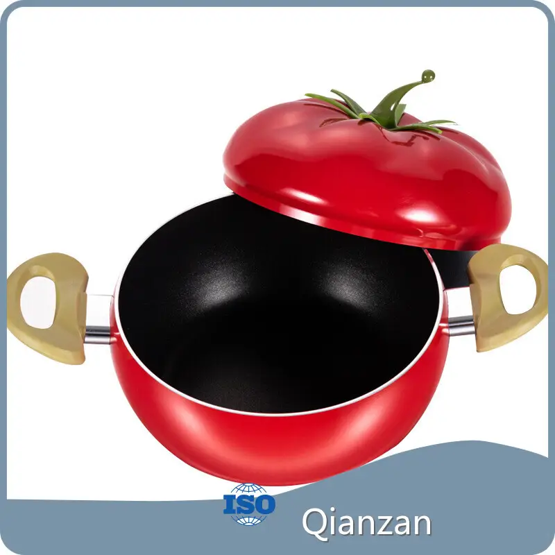 Qianzan Aluminum Cooking Pots Acceptable Customize Logo Such As Molding Logo Or Printing Logo Etc Aluminum Cooking Potscompany 1