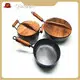 Cast Iron Bakeware Sets Die Cast Casserole Cooking Pots Cast Iron Cookware with Wooden Handle - - Qianzan 1