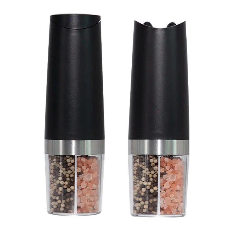 Elevate Your Cooking Experience With Qianzan's Newest S/P 2 In 1 Gravity USB Rechargable Electric Salt And Pepper Grinder 1