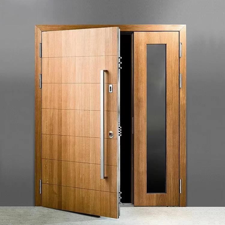 Modern Designed Wooden and Polymer Armored Wooden Door For Villa 1