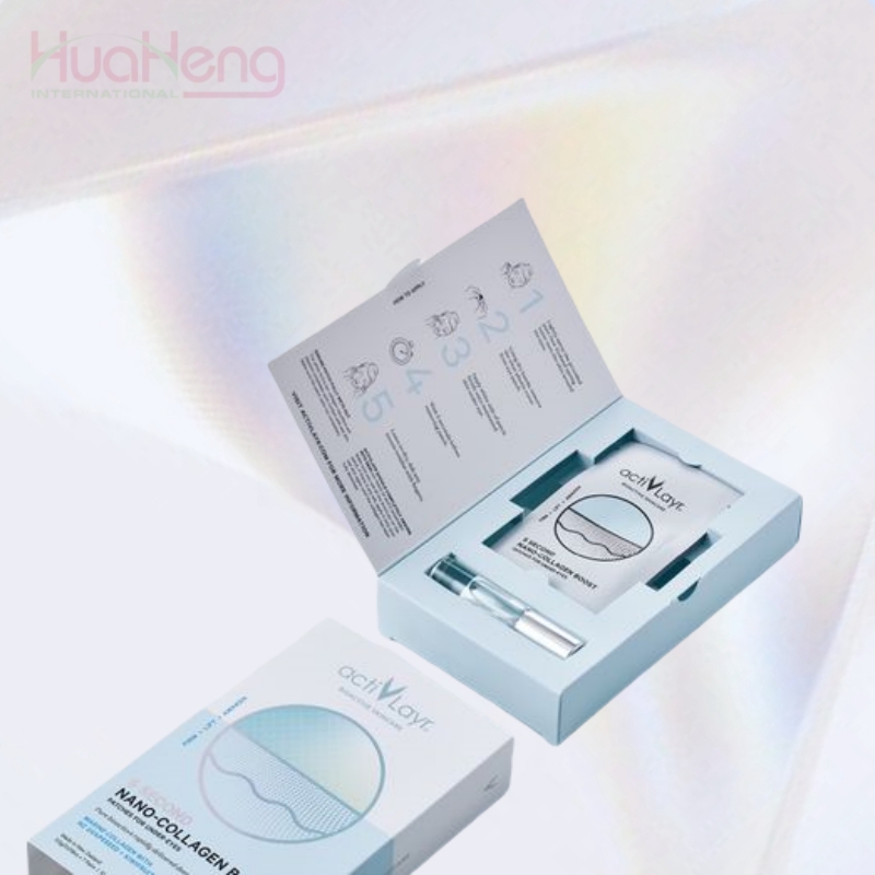 Caja de tarjetas con juego de cosméticos con tapa abatible de Hua Heng: una presentación refinada de productos básicos de belleza.1722250371206134 1