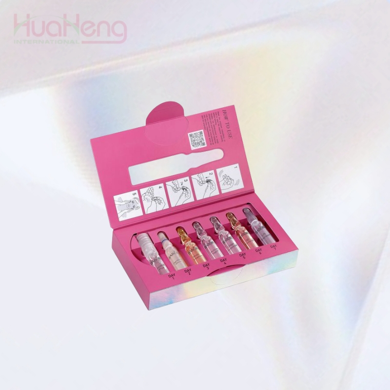 Caja de tarjetas con juego de cosméticos con tapa abatible de Hua Heng: una presentación refinada de productos básicos de belleza.1722250371206134 2