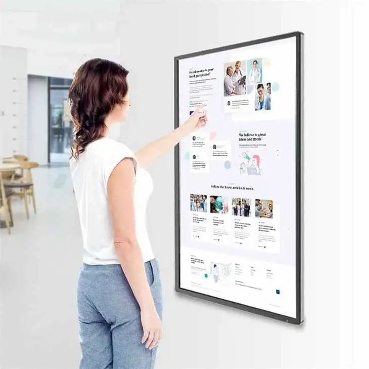 كشك شاشة عرض إعلانية تعمل باللمس على الحائط 1