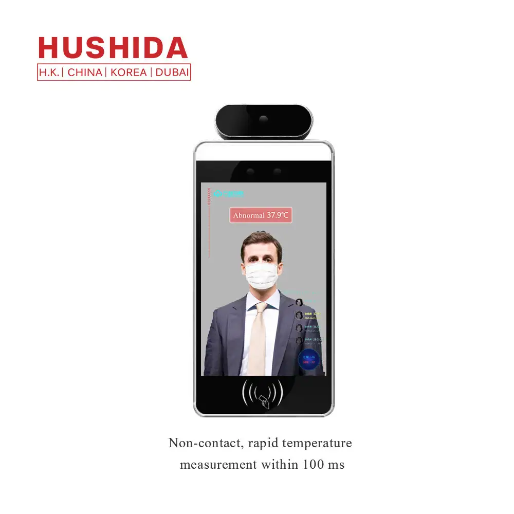 Binocular Camera Face Recognition Temperature Machine 8 Inch Face Recognition Access Control 1