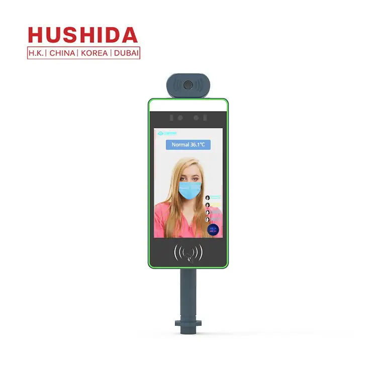 Binocular Camera Face Temperature Machine , 8Inch Face Recognition Access Control 1