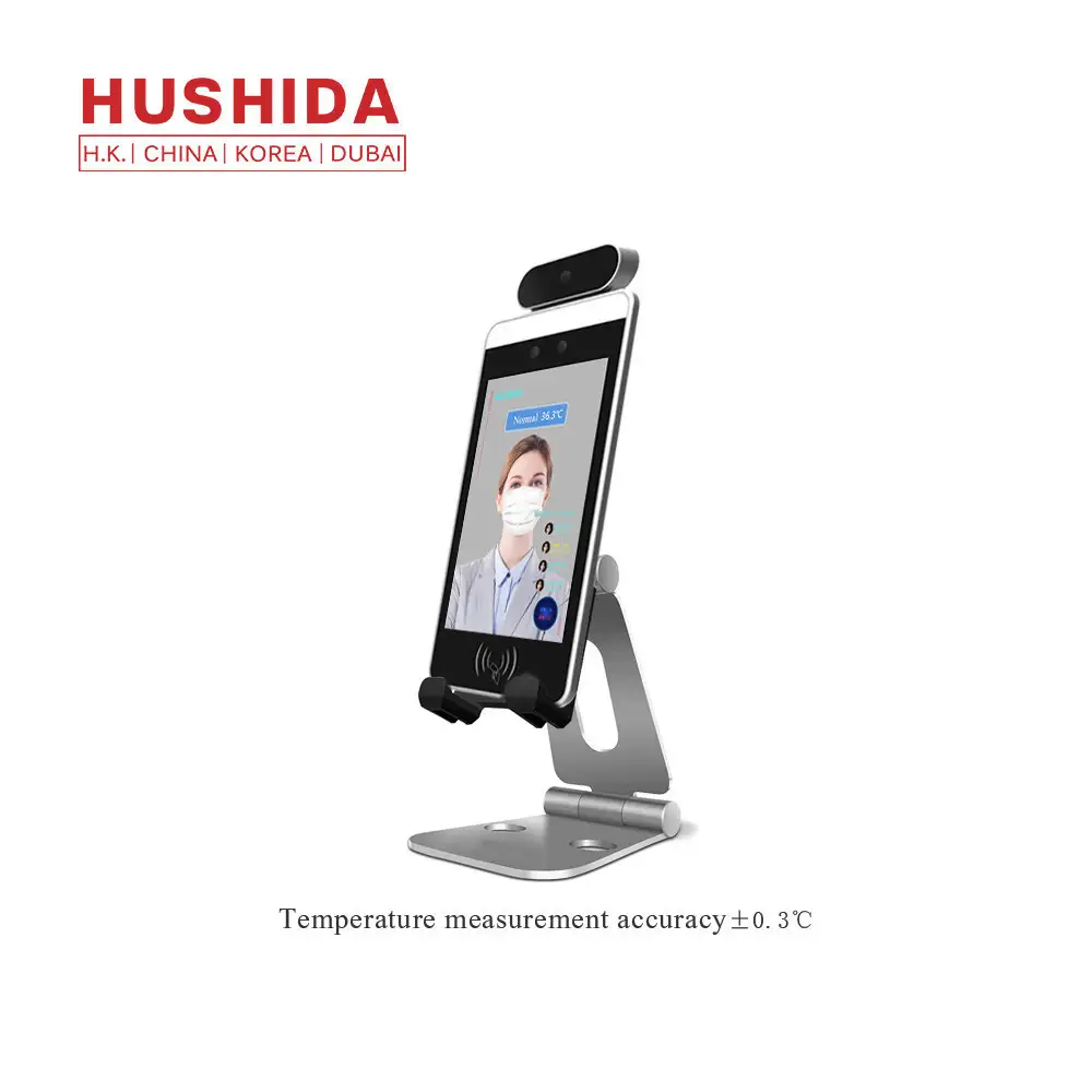 HUSHIDA 8 inch Face Recognition infrared thermal camera thermometer 1