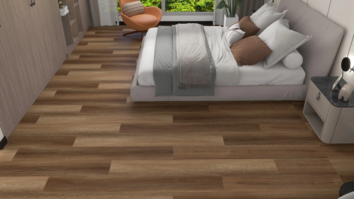 Vinyl rigid core SPC flooring Estate Brown (EN 8211-1) 1