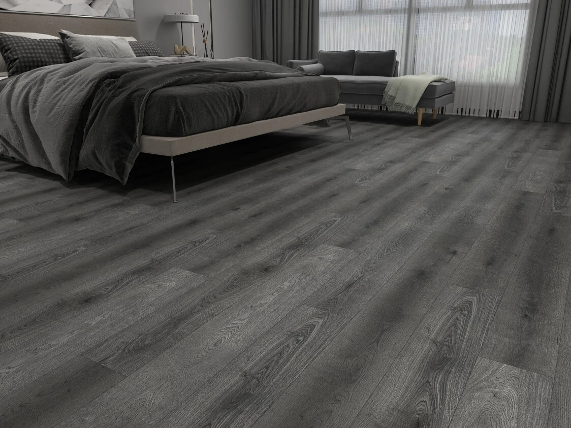 SPC vinyl plank flooring Campfire Ash (EN 8070-1) 1