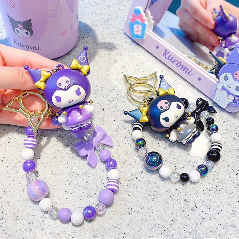 Kuromi mobile phone keychain girls bracelet bag car charm Sanrio keychain RANHONG 1