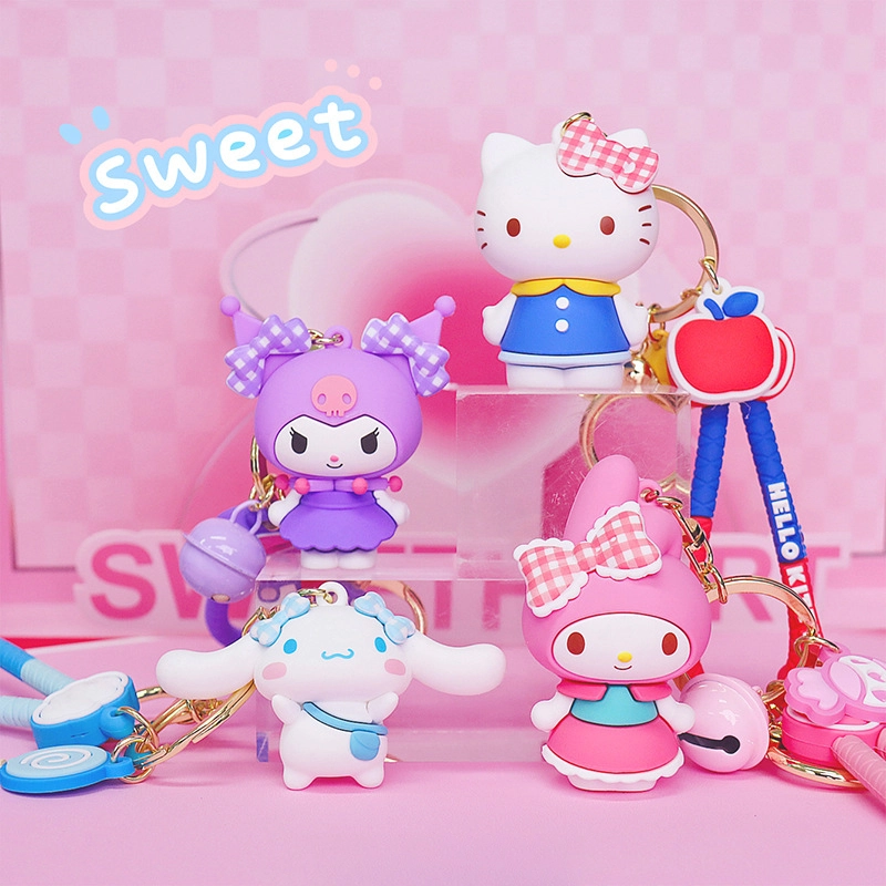 Goggle Sweetheart PVC Hand Lanyard Keychain Accessories Sanrio Family Frosted Sugar Sweetheart Series Batch RANHONG 1