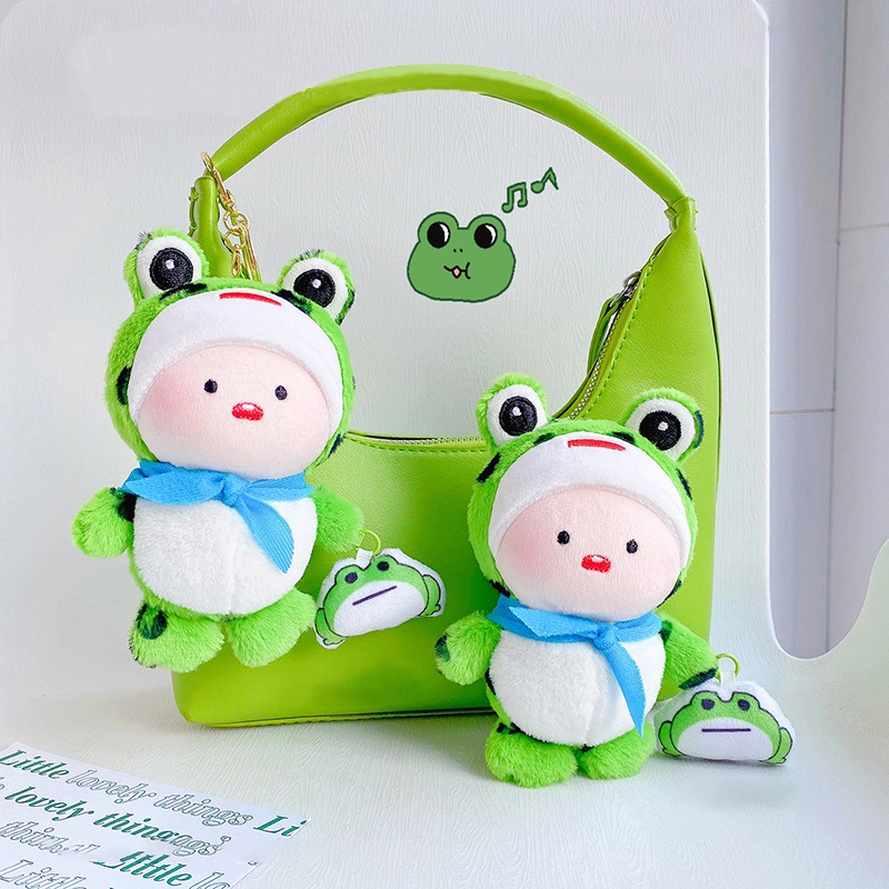 With pups frog series cloth doll small silly croak keychain accessories bag pendant plush RANHONG 1