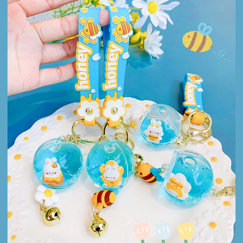 Delicious white rabbit sweet rabbit honeyIP series sweet rabbit Honey wind chime into the oil keychain accessories RANHONG 1