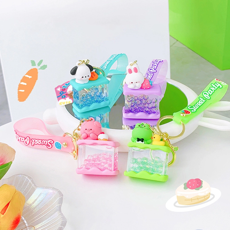 Wholesale cartoon silicone pendant spring and summer cute series of hand rope buckle animal paradise into the oil accessories RANHONG 1