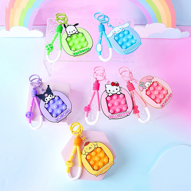 Small toy pendant Sanrio bubble machine hand rope keychain accessories fun Sanrio series RANHONG 1
