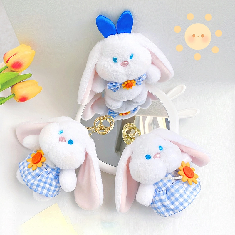 Plush pendant small fat pier series fabric doll buckle sunny doodle rabbit keychain accessories RANHONG 1