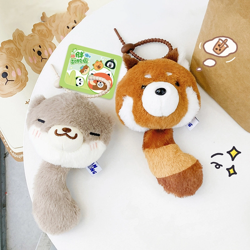 Pendant chubby zoo series fabric doll buckle zoo tail keychain accessories 1