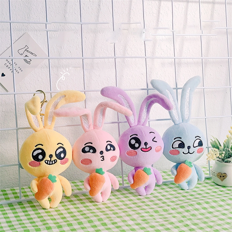 Wholesale release art aromatherapy doll long ears radish rabbit plush keychain bag charm creative RANHONG 1