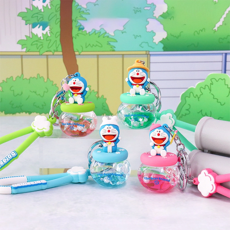 Doraemon series leisure time floating pendant keychain acrylic into the oil accessories RANHONG 1