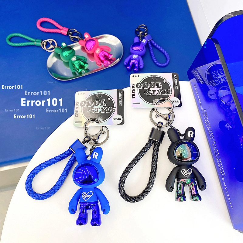 Creative silicone pendant COOL tide cool series hand rope electric light rabbit hand rope keychain accessories RANHONG 1