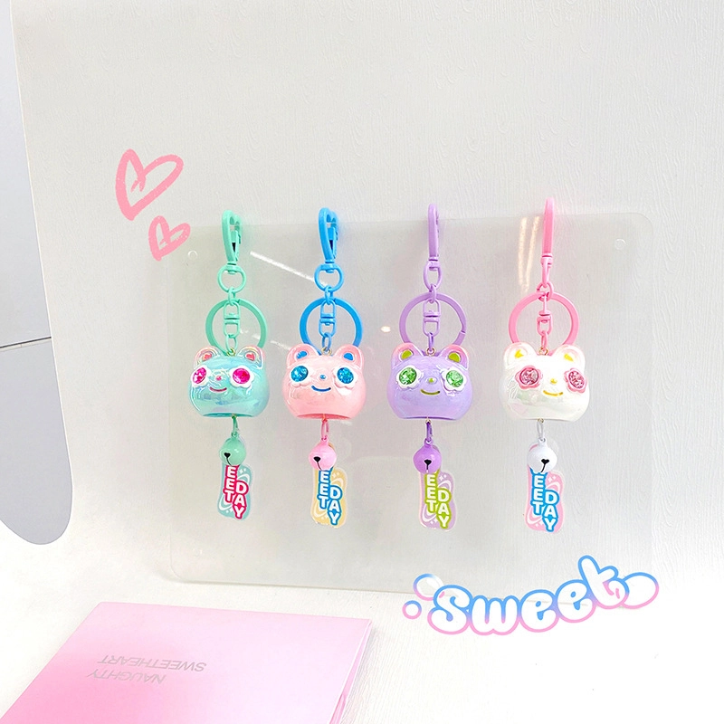 Millennium Galaxy Series Y2K cat wind chime keychain exquisite girls bag pendant car key chain source RANHONG 1