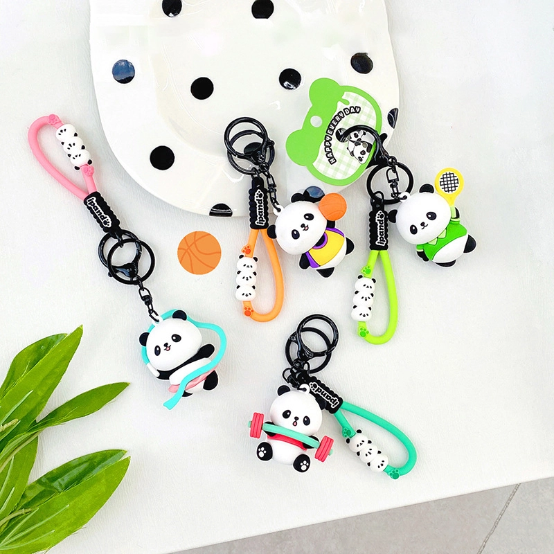 Hugging bear depicts series of keychain pendant soft plastic panda games car key gift bag charm wholesale RANHONG 1