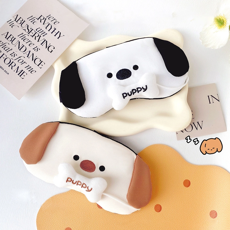 Cute cartoon cute pet good friend series ice bag eye mask puppy love bone blackout sleep eye protection gifts wholesale RANHONG 1