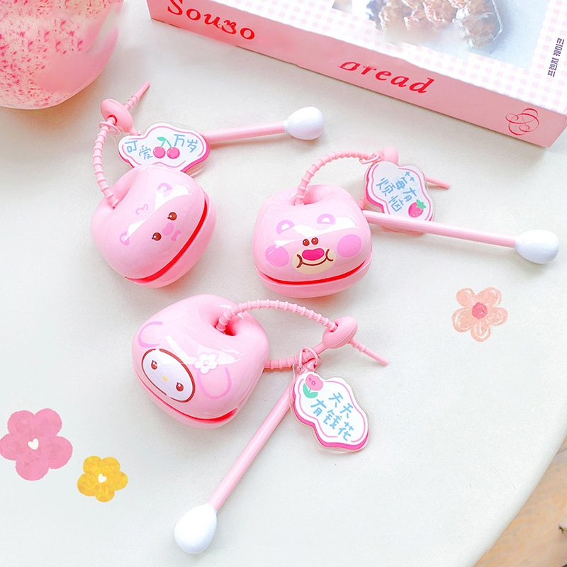 Creative decompression pink pink berry berry wooden fish pendant cartoon cute knock knock cure schoolbag small pendant key chain wholesale RANHONG 1