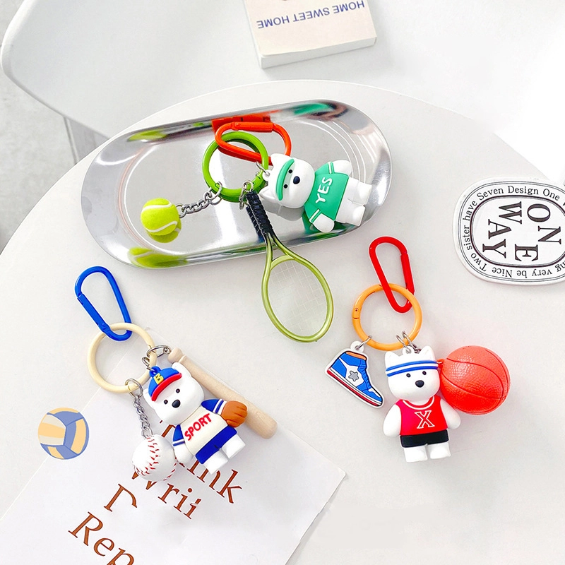Creative cheer it repair dog keychain personalised couple backpack pendant sports in progress series key chain source 1